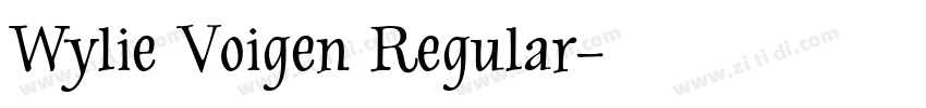 Wylie Voigen Regular字体转换